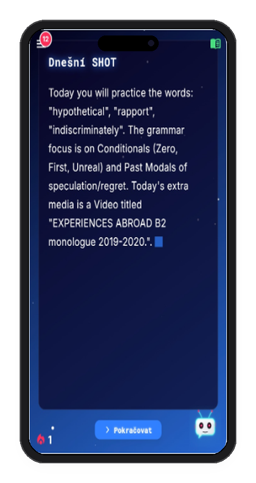 Daily SHOT Mobile Screen